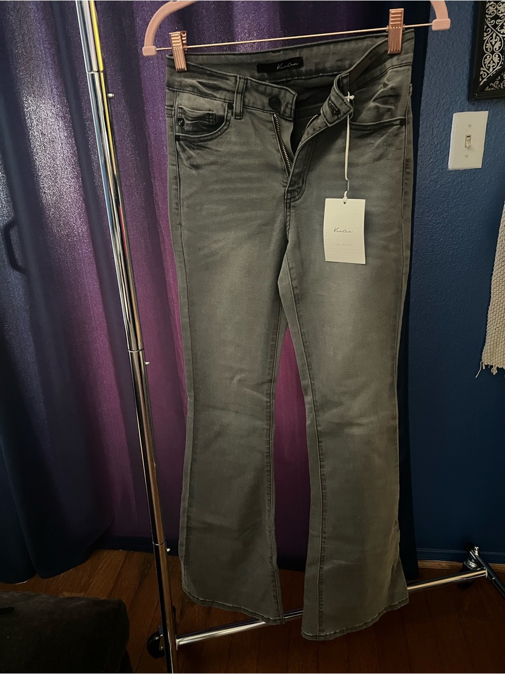 Women’s Kancan Greywashed Flare Jeans